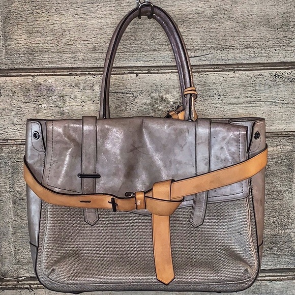 Reed Krakoff Handbags - Reed Krakoff Boxer Leather Linen Bag